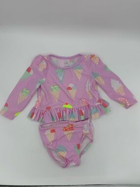 Baby Gap Girls Ice Cream Two Piece Bathing Suit 6-12 Months